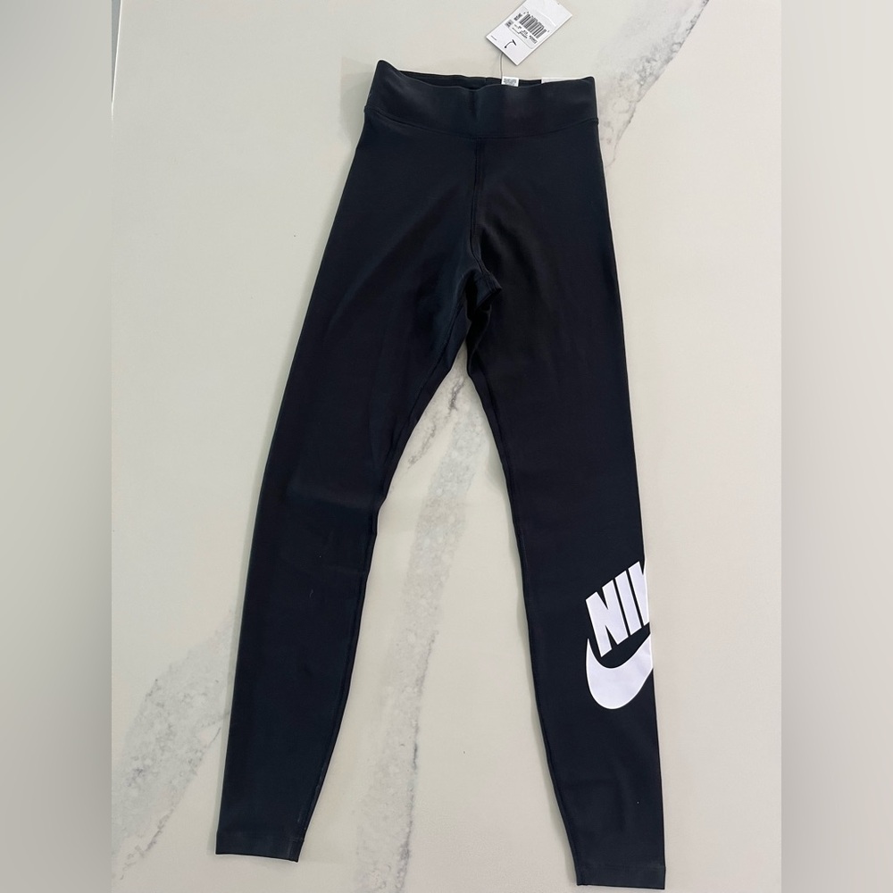 Nike Black and White Logo Leggings